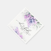 Serviette En Papier Oh Baby Succulents Baby shower vert argent (Coin)