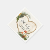 Serviette En Papier Oh Baby Wood Slice Mushroom Fall Baby Shower (Coin)