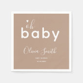 Serviette En Papier Oh Bébé Beige (Devant)