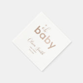 Serviette En Papier Oh Bébé Beige Neutre (Coin)