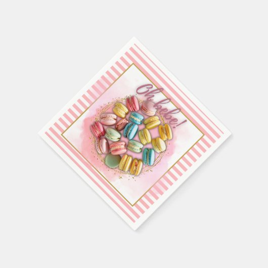 Serviette En Papier Oh bebe French Patisserie Baby shower (Coin)