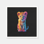 Serviette En Papier Oh Bébé Gros Chat Petit (Devant)