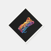 Serviette En Papier Oh Bébé Gros Chat Petit (Coin)
