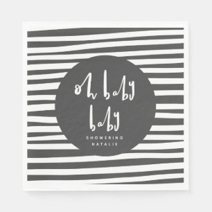 Serviette En Papier Oh bébé jumeau baby shower de fête serviettes