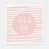 Serviette En Papier Oh bébé jumeau baby shower de fête serviettes (Devant)