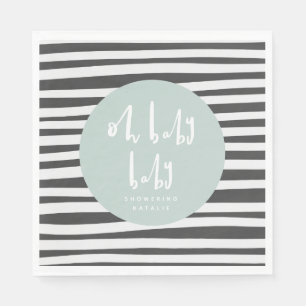 Serviette En Papier Oh bébé jumeau baby shower de fête serviettes