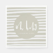 Serviette En Papier Oh, bébé, serviettes de baby shower (Devant)