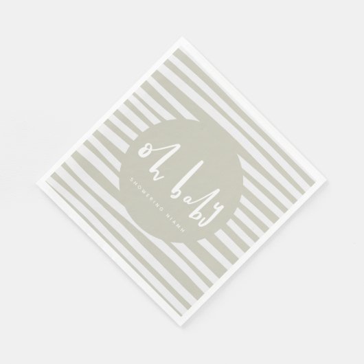 Serviette En Papier Oh, bébé, serviettes de baby shower (Coin)