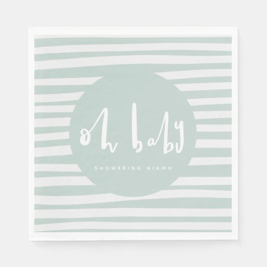 Serviette En Papier Oh, bébé, serviettes de baby shower (Devant)