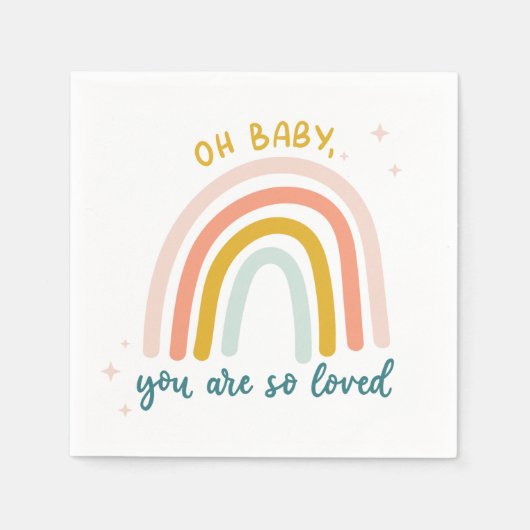 Serviette En Papier Oh Bébé, Tu Es Si Amoureux (Devant)