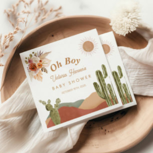 Serviette En Papier Oh Boy Baby shower Sud-Ouest du désert de Cactus