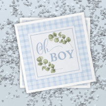 Oh Boy Blue Green et En vichy Baby shower