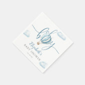 Serviette En Papier Oh Boy Blue Hot Air Baby shower (Coin)