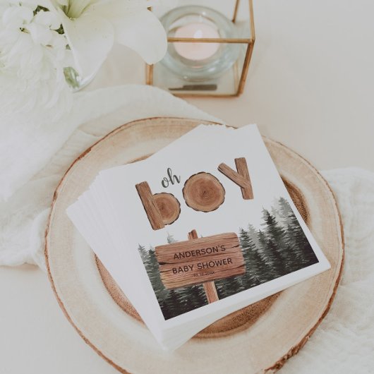 Serviette En Papier Oh Boy Pine Trees