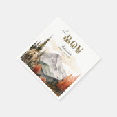 Serviette En Papier Oh Boy Rustic Automne Woodland Bear Baby shower (Coin)