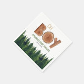 Serviette En Papier Oh Boy - Rustic Boy Baby shower Woodland (Coin)
