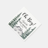 Serviette En Papier Oh Boy Rustic Mountains Baby shower (Coin)