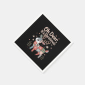 Serviette En Papier Oh Cerf C'est Noël Petits Carrés Patchwork (Coin)