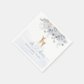 Serviette En Papier Oh cerf hiver bleu garçon baby shower (Coin)