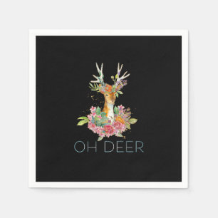 Serviette En Papier Oh Cerf Mignon Cerf Coloré Design Minimaliste