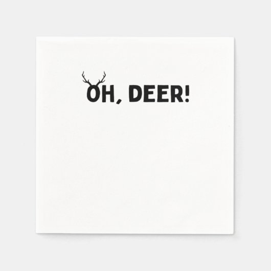 Serviette En Papier Oh Cerf Simple Esthétique (Devant)