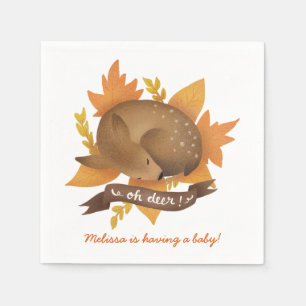 Serviette En Papier Oh cerfs communs ! Baby shower neutre orienté de