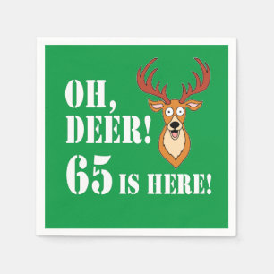 Serviette En Papier Oh Deer 65th Birthday Napkins