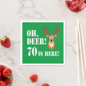 Serviette En Papier Oh Deer 70th Birthday Napkins (En situation)