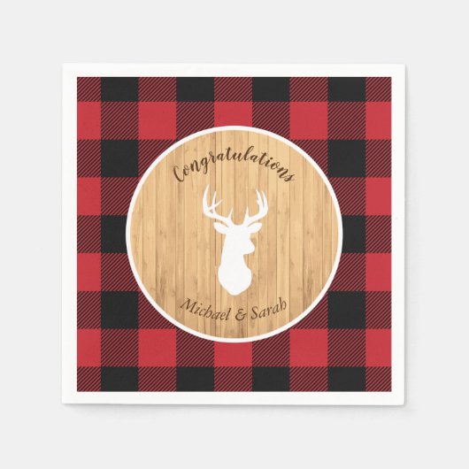 Serviette En Papier Oh Deer Baby shower (Devant)