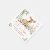 Serviette En Papier Oh Deer Baby shower Girl Papier rose Napkin (Coin)
