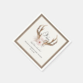 Serviette En Papier Oh Deer Baby shower serviettes - Woodland Floral A (Coin)