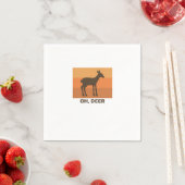 Serviette En Papier Oh Deer Classique Design Simple (En situation)
