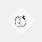 Serviette En Papier Oh Deer Funny Style Design  (Coin)