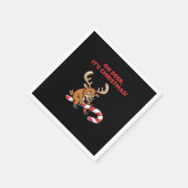 Serviette En Papier Oh Deer Its Christmas Stressed Reindeer With Sweet (Coin)