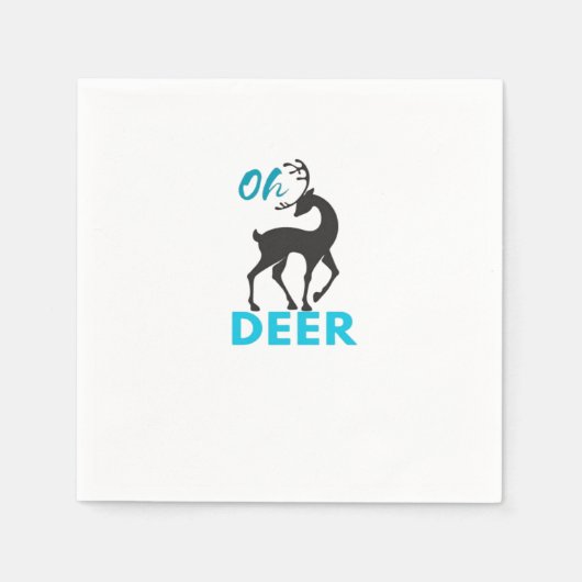 Serviette En Papier Oh Deer Minimal Design  (Devant)