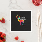 Serviette En Papier Oh Deer Queer Funny Pun LGBT Pride Design (En situation)