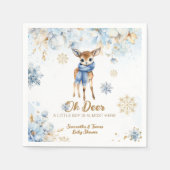 Serviette En Papier Oh Deer Winter Baby Boy Shoy Bienvenue (Devant)