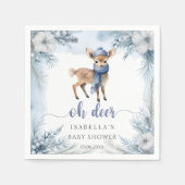 Serviette En Papier Oh Deer Winter Boy Baby shower serviettes (Devant)