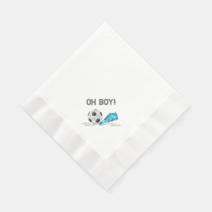 Serviette En Papier Oh Garçon Aquarelle Baby Shower Footballeur
