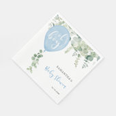 Serviette En Papier Oh garçon bleu ballon garçon baby shower verdure (Coin)