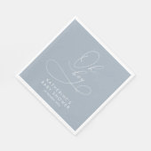 Serviette En Papier Oh garçon Dusty Baby shower bleu (Coin)