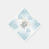 Serviette En Papier Oh garçon Elephant bleu ballon garçon Baby shower (Coin)