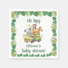 oh garçon mignon jungle safari animaux baby shower