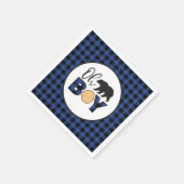 Serviette En Papier Oh garçon ours bleu Buffalo Plaid Baby shower (Coin)