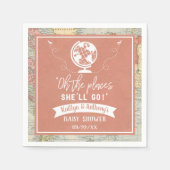 Serviette En Papier "Oh les endroits où elle ira !" Baby shower Carte  (Devant)