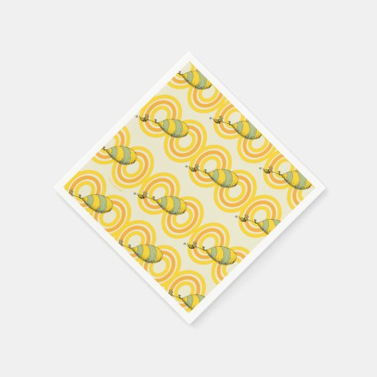 Serviette En Papier Oh, les endroits où tu iras | Motif orange (Coin)