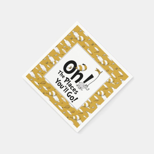 Serviette En Papier Oh, Les Endroits Où Tu Vas Aller ! Graduation rétr (Coin)