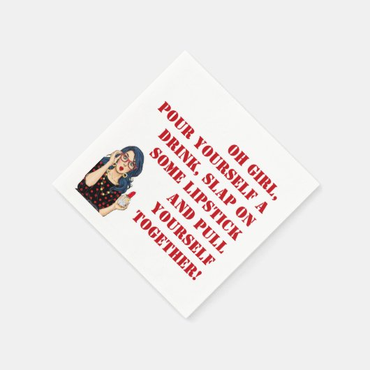 Serviette En Papier "Oh ma fille !" Drôle Cocktail serviettes (Coin)