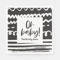 Oh mon bébé ! baby shower graphique moderne