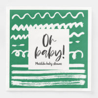 Oh mon bébé ! baby shower graphique moderne